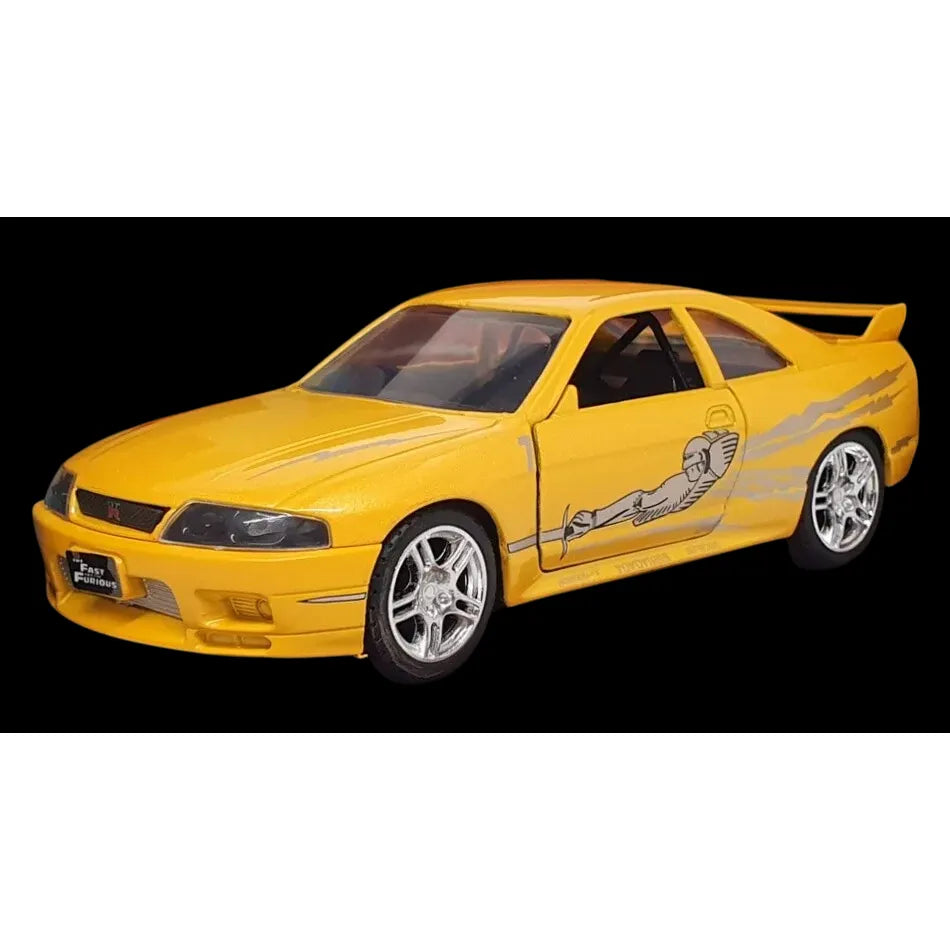 Jada 1:32 Fast & Furious Leon’s Yellow Nissan Skyline GT-R R33 BCNR33 die-cast model car.