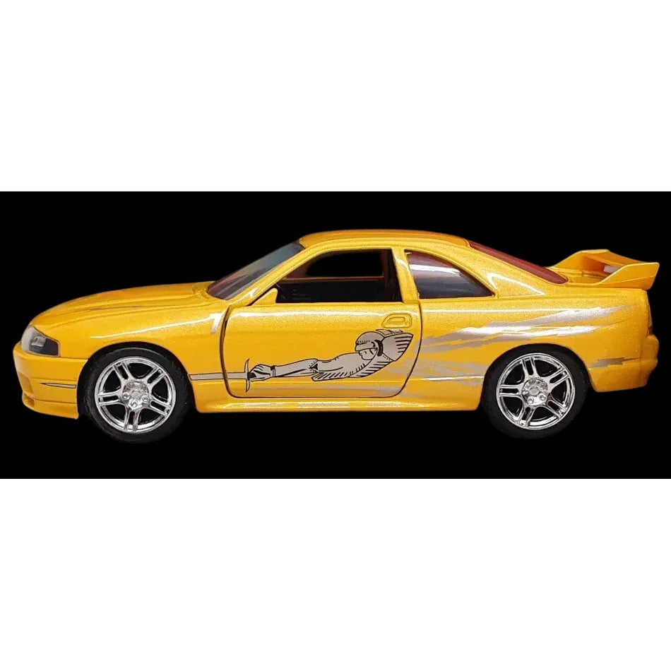 Jada 1:32 Fast & Furious Leon’s Yellow Nissan Skyline GT-R R33 BCNR33 die-cast model car.