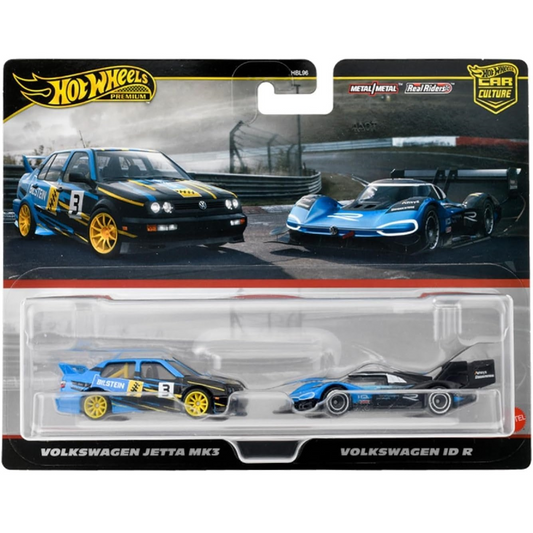 Hot Wheels Premium Car Culture 2-Pack β Volkswagen Jetta MK3 & Volkswagen ID R HBL96 HRR83 Die-Cast Models