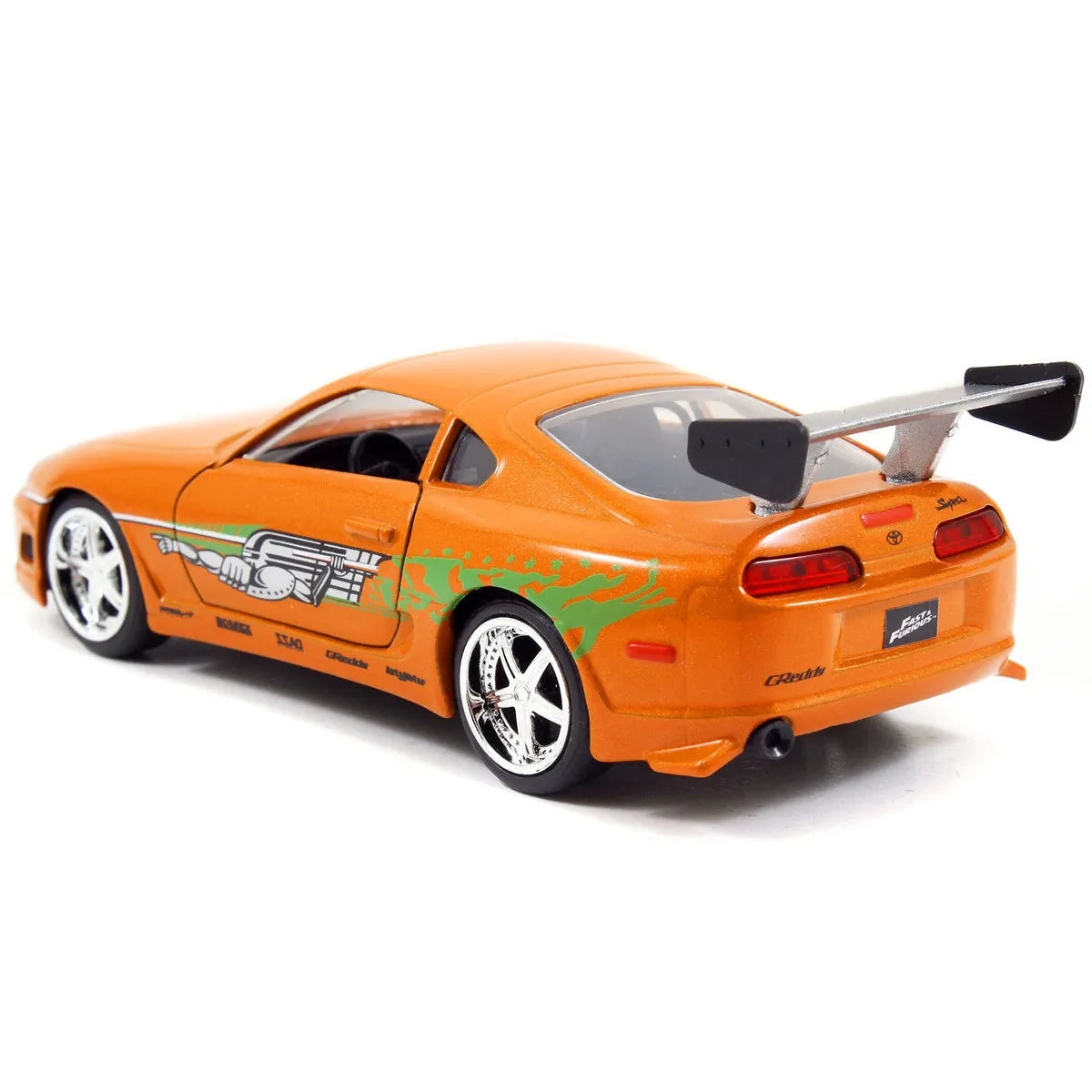 Jada 1:32 Fast & Furious Brian’s Orange Toyota Supra Mk4 die-cast model car from the original movie.