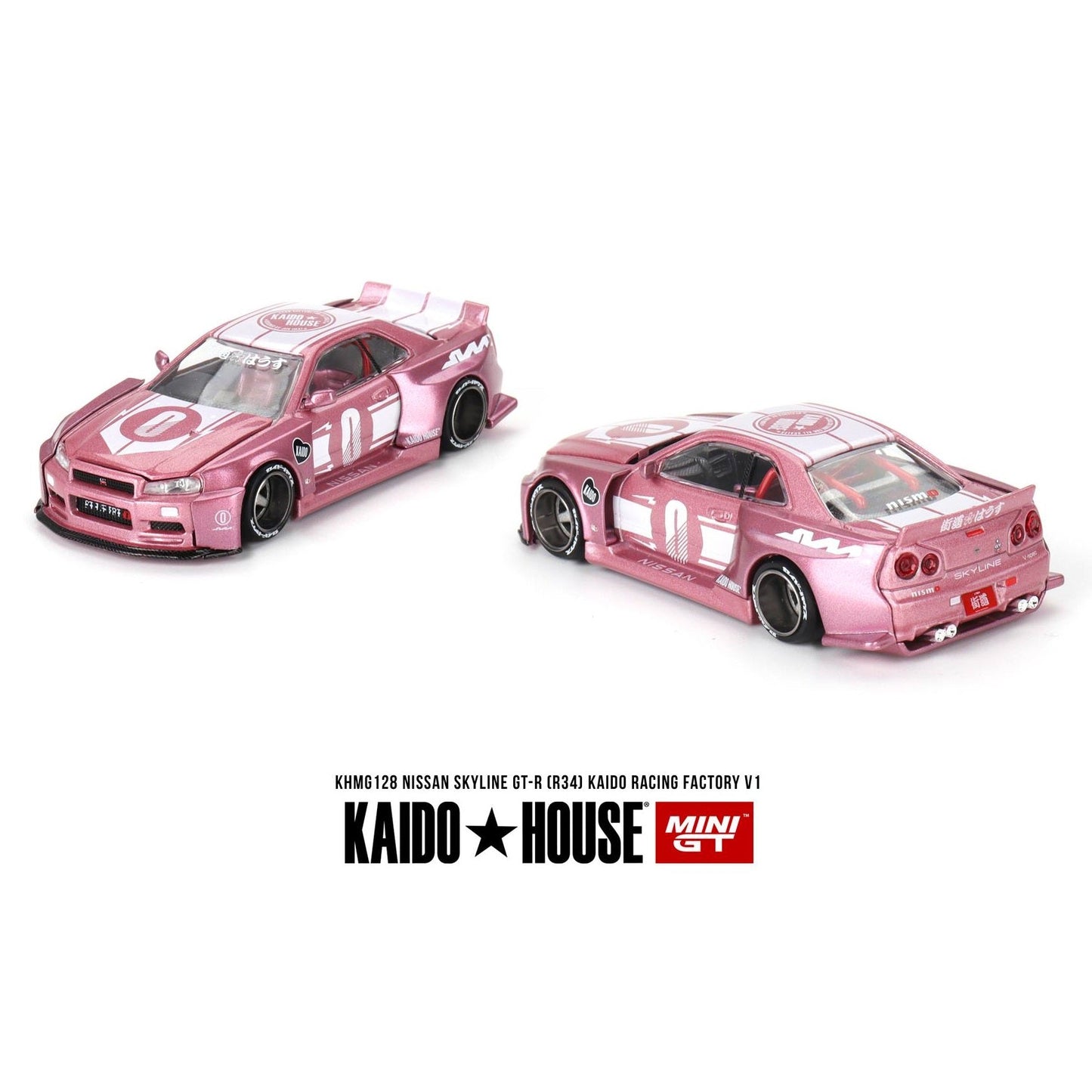KAIDO HOUSE KHMG128 1:64 NISSAN SKYLINE GT-R (R34) KAIDO RACING FACTORY V1 1999 PINK