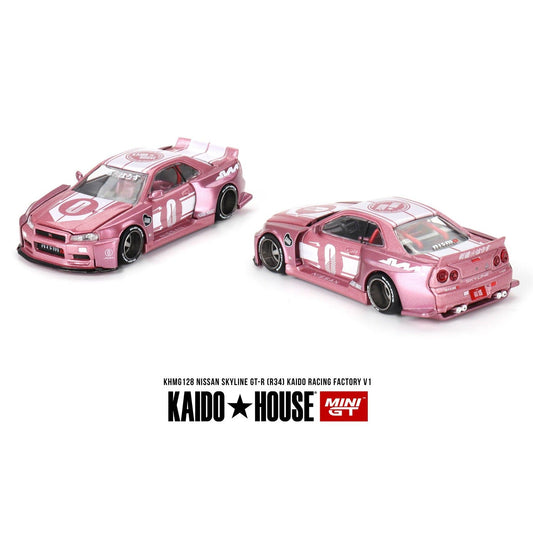 KAIDO HOUSE KHMG128 1:64 NISSAN SKYLINE GT-R (R34) KAIDO RACING FACTORY V1 1999 PINK