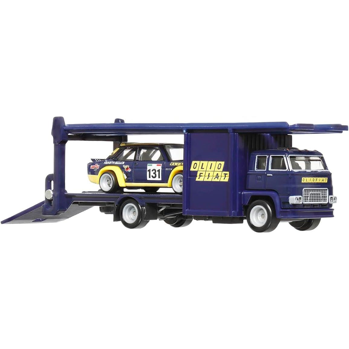Hot Wheels Fiat 131 Abarth & Second Story Lorry – Team Transport #62 HRV43 FLF56