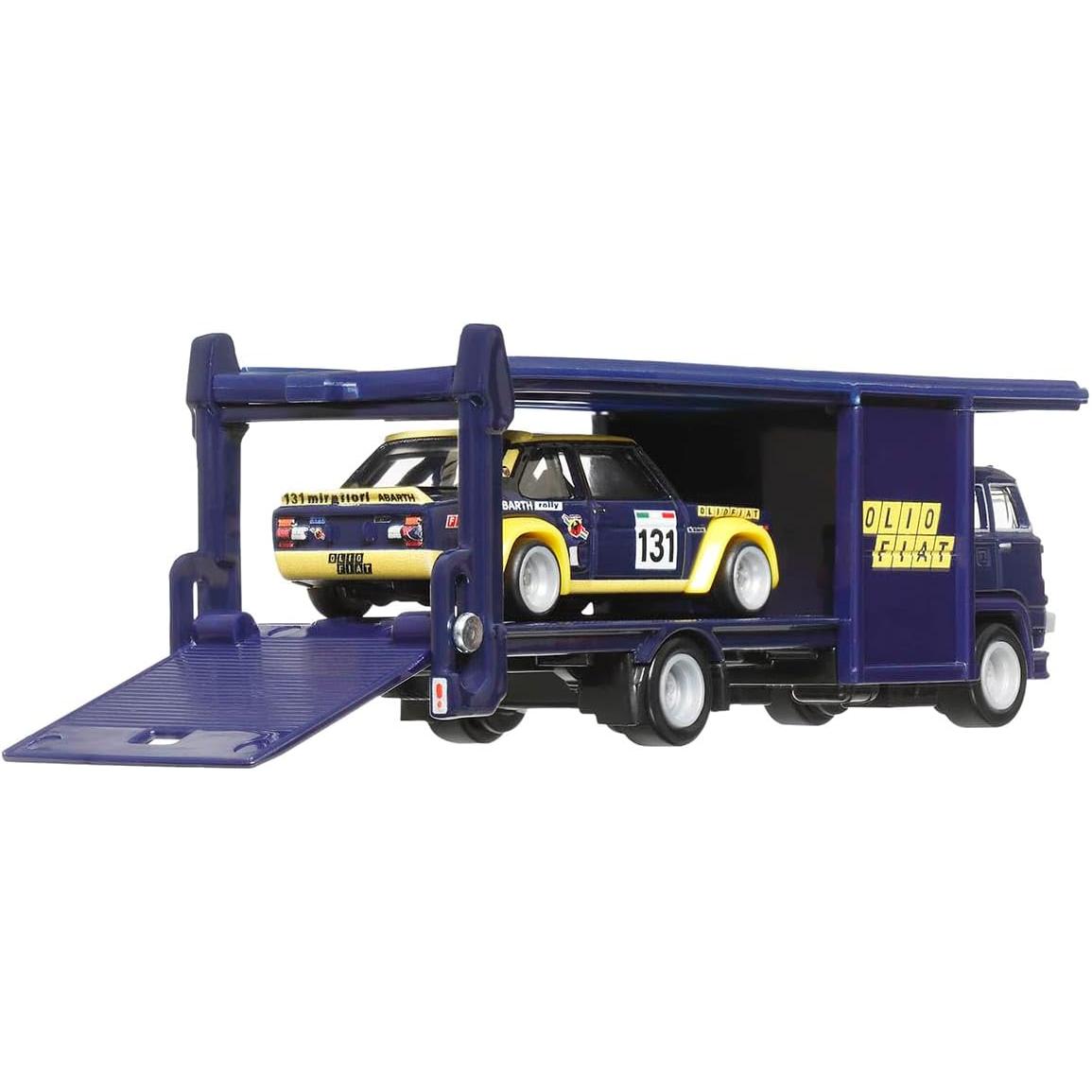 Hot Wheels Fiat 131 Abarth & Second Story Lorry – Team Transport #62 HRV43 FLF56