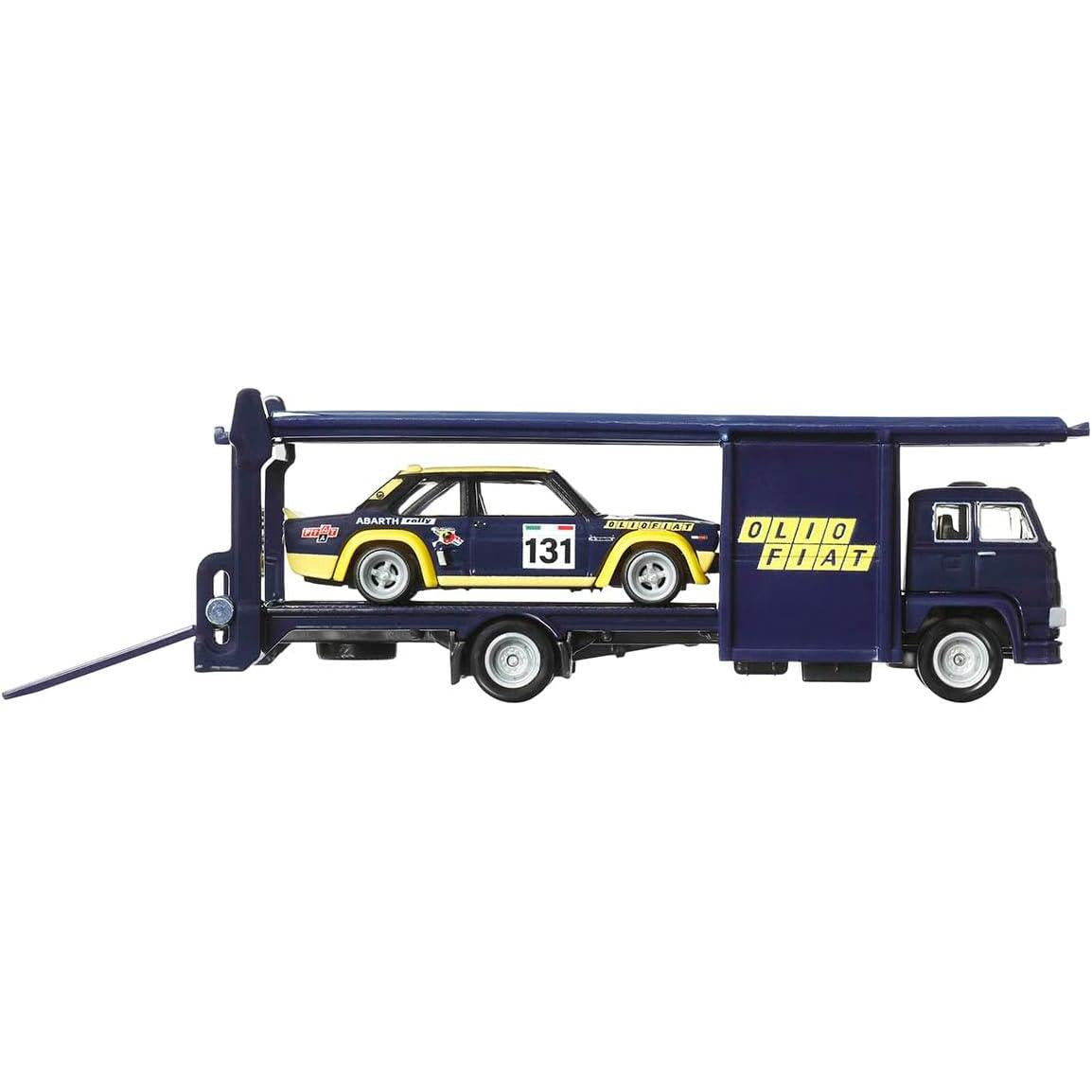 Hot Wheels Fiat 131 Abarth & Second Story Lorry – Team Transport #62 HRV43 FLF56