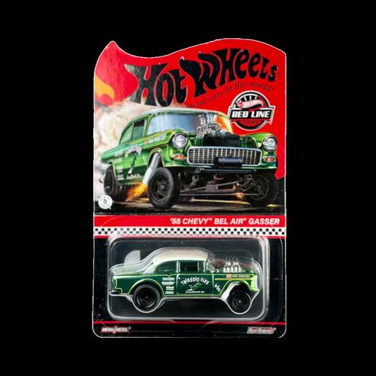 Hot Wheels 1:64 HWC Special Edition β55 Chevy Bel Air Gasser β Spectraflame Bright Green HGW21 Die-Cast Model