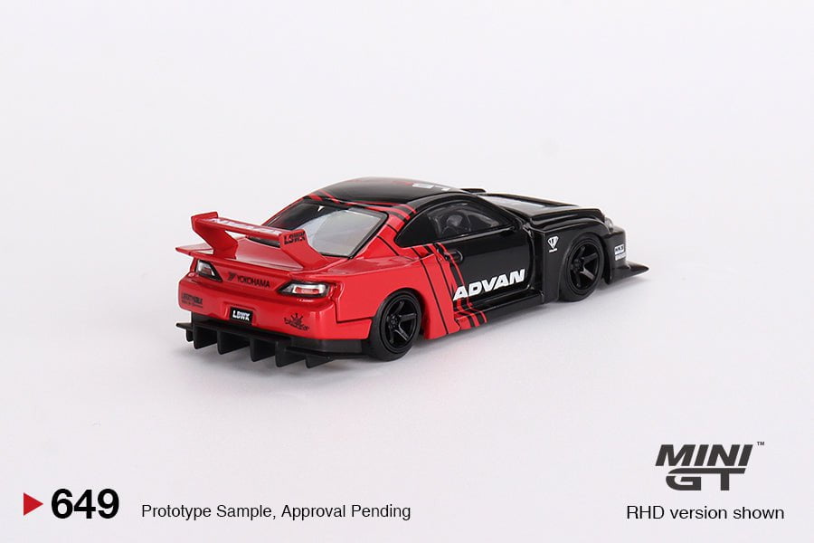 MINIGT 1:64 Nissan Silvia S15 LB-Super Silhouette Black 1999 #649 – MGT00649-R Die-Cast Model