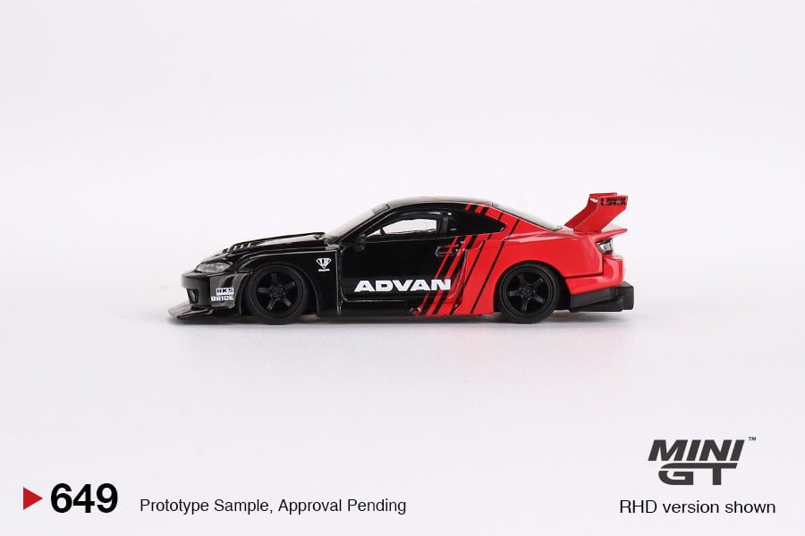 MINIGT 1:64 Nissan Silvia S15 LB-Super Silhouette Black 1999 #649 – MGT00649-R Die-Cast Model