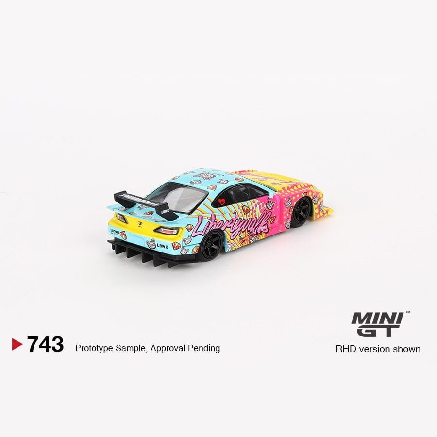MiniGT 1:64 Nissan Silvia S15 LB-Super Silhouette LB Kuma 1999 – #743 MGT00743 Die-Cast Model