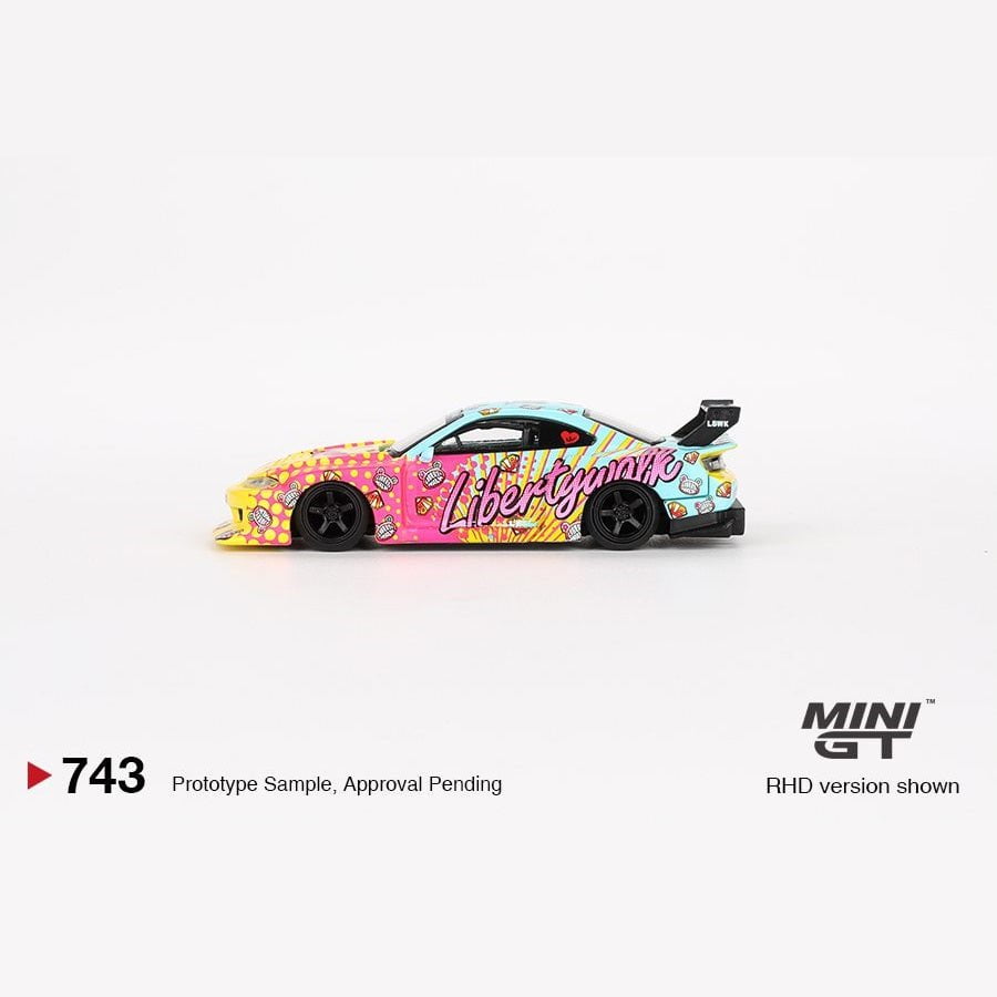 MiniGT 1:64 Nissan Silvia S15 LB-Super Silhouette LB Kuma 1999 – #743 MGT00743 Die-Cast Model
