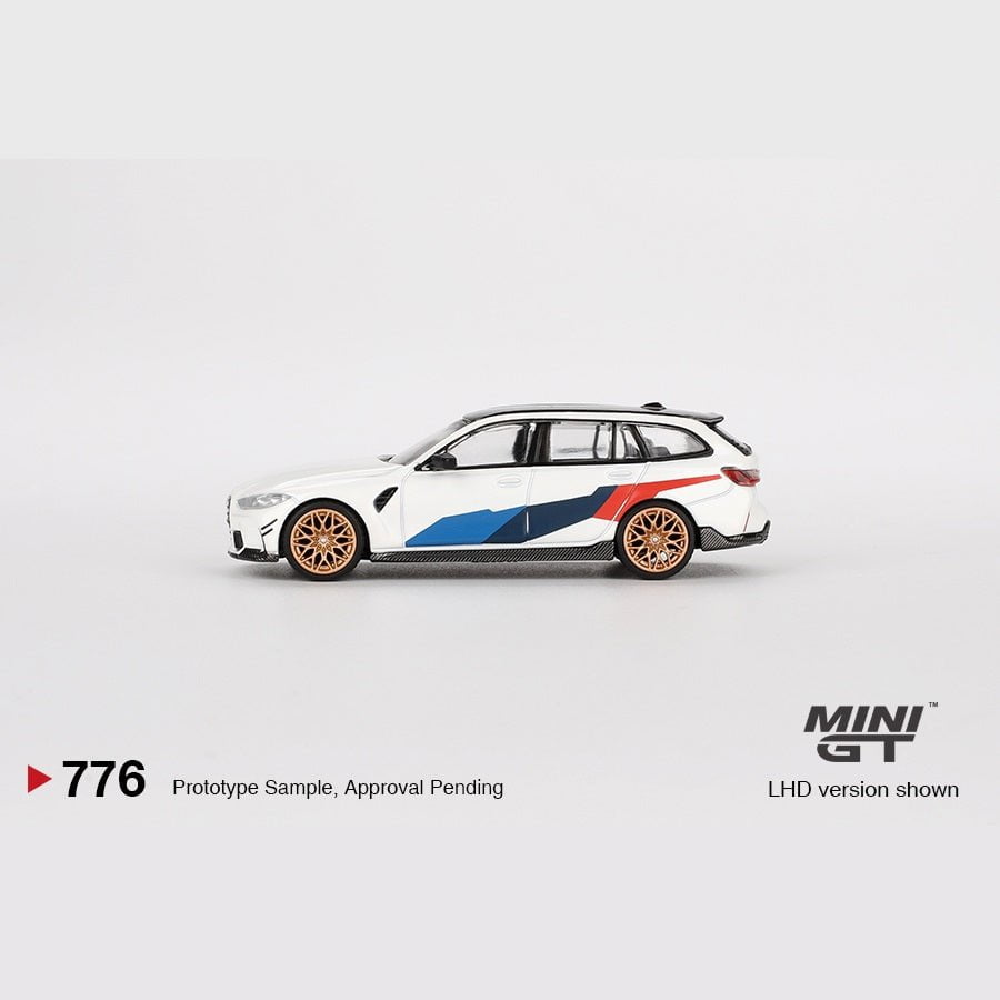 MINI GT 1:64 BMW M3 Touring (G81) M Performance Alpine White #776– MGT00776 Die-Cast Model