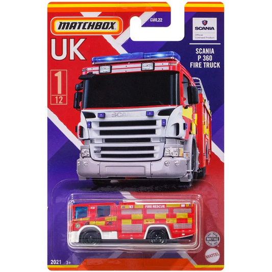 Matchbox Stars of the UK Scania P 360 Fire Truck 1/12 GWL22