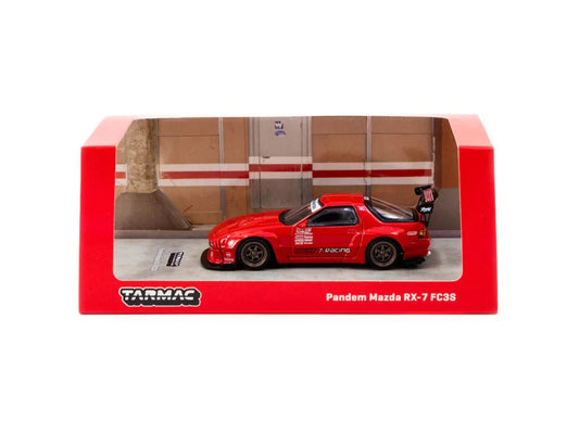 Tarmac Works 1/64 Pandem Mazda RX-7 FC3S Red die-cast model (ROAD64 series)