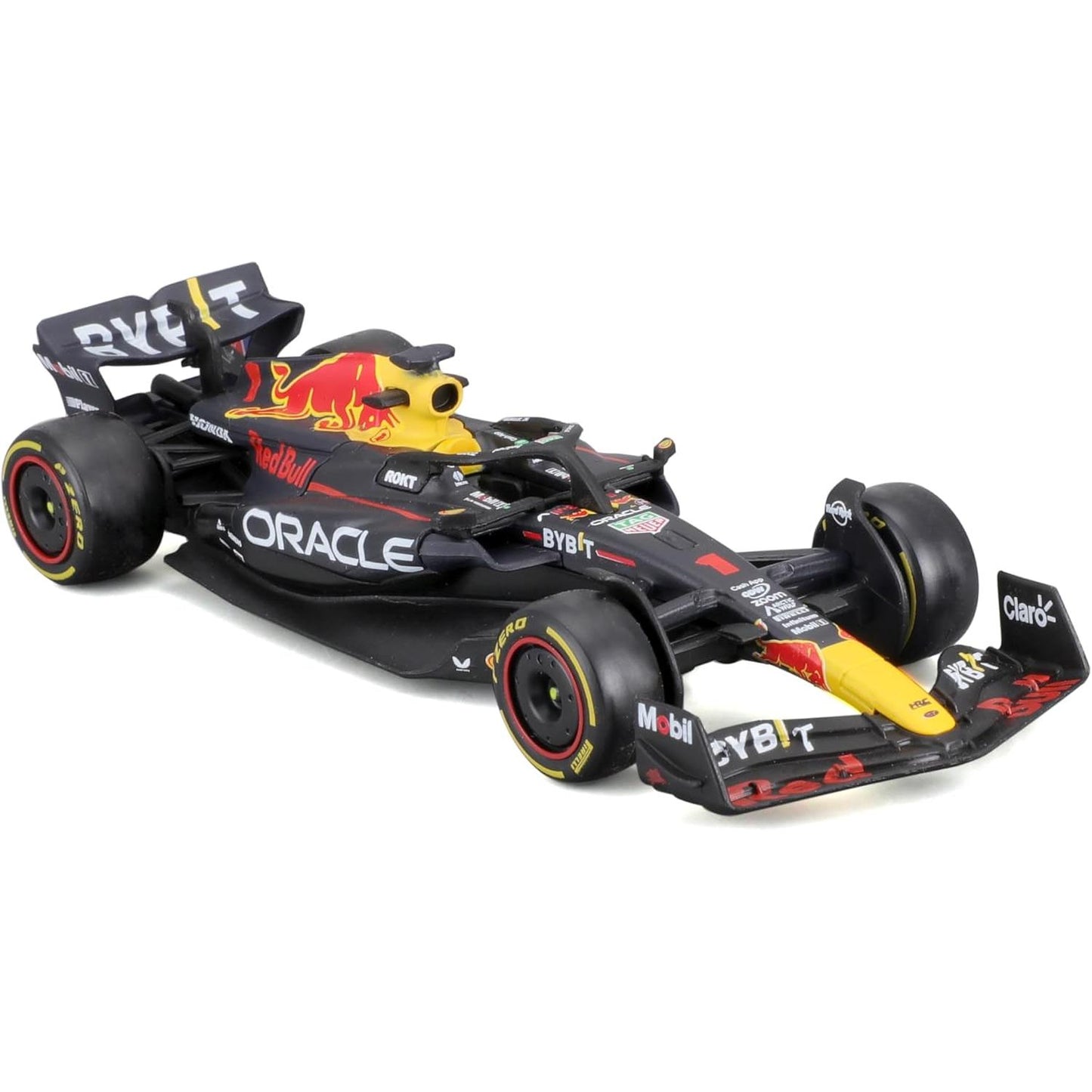 Bburago 1:43 scale die-cast model of the Red Bull Racing RB19 Formula 1 car driven by Max Verstappen.