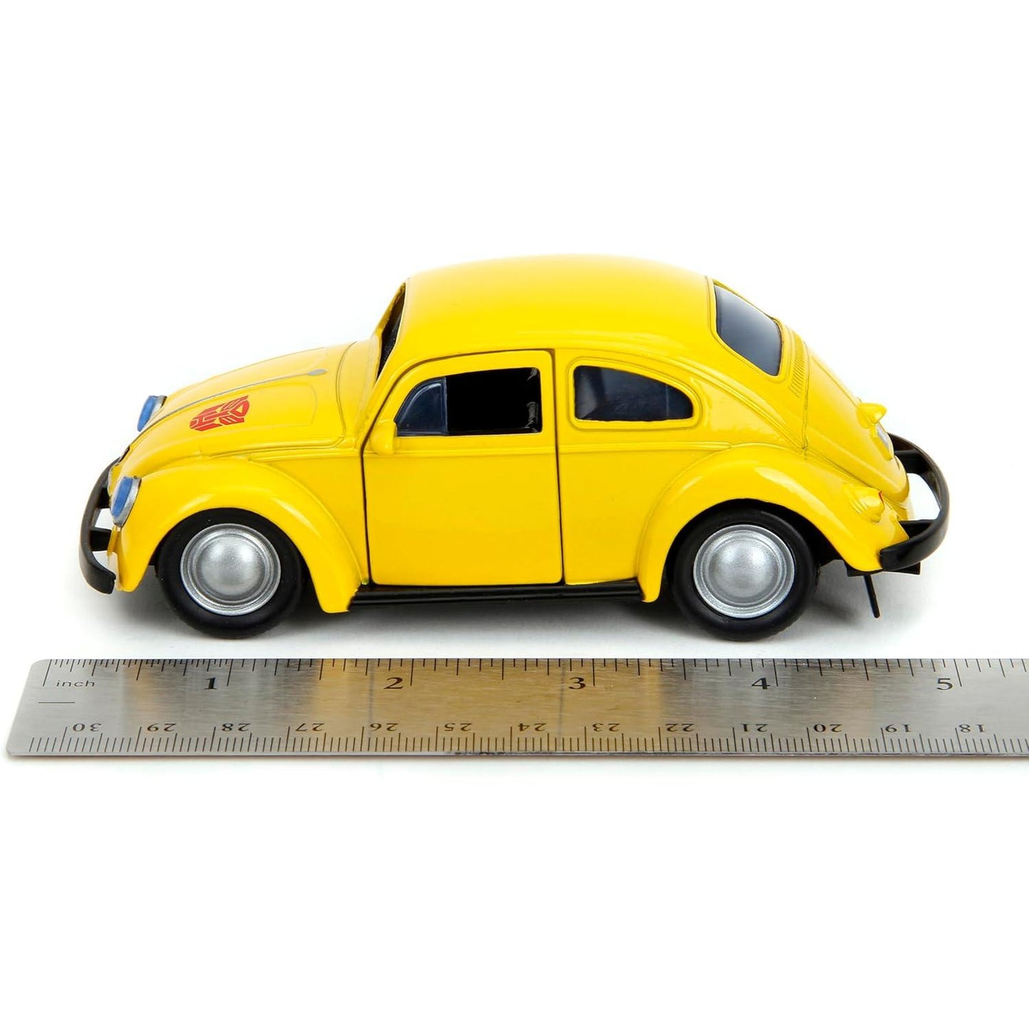 Bburago Transformers 1:32 scale die-cast model of G1 Bumblebee as a yellow Volkswagen Beetle, item 35595.