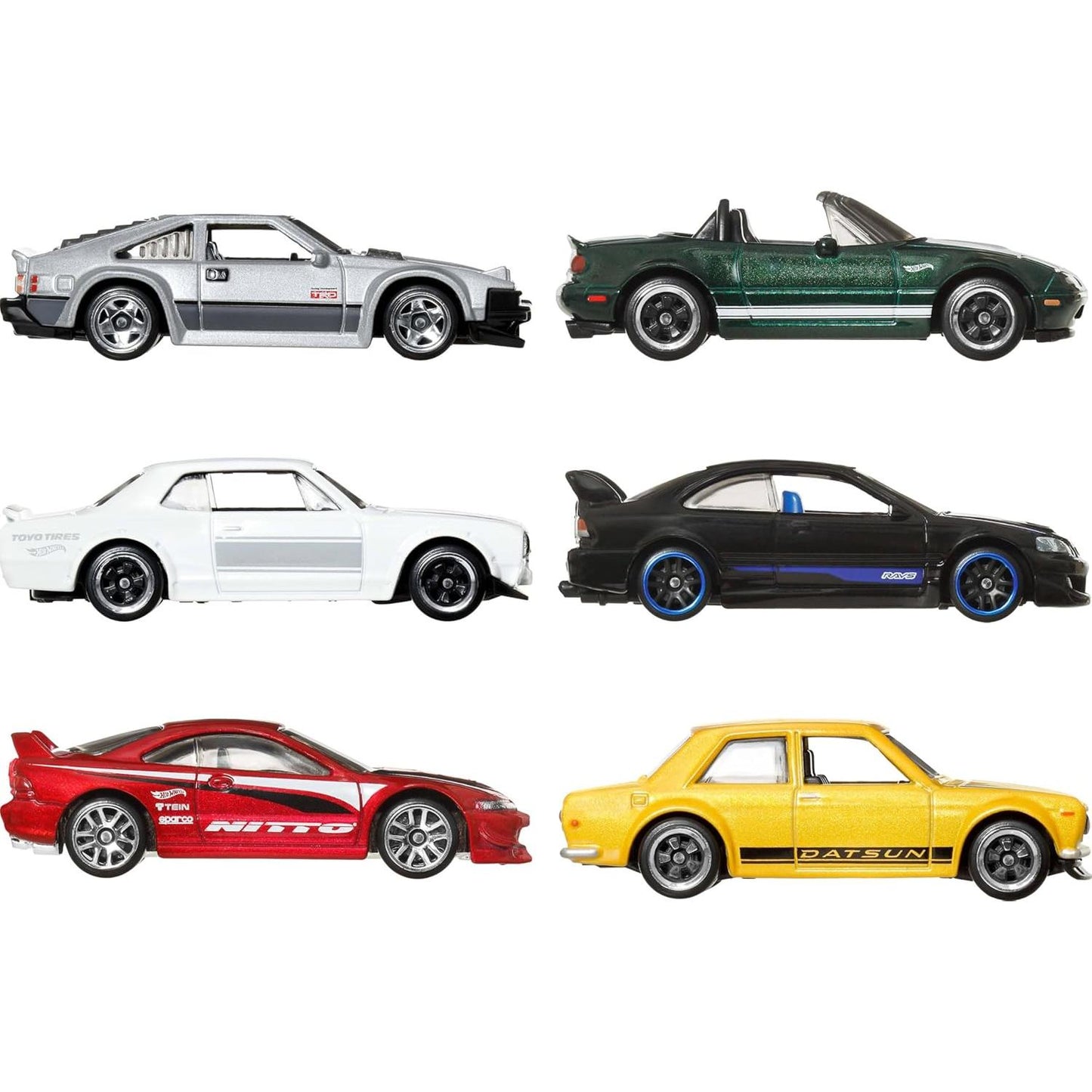 Hot Wheels Silver Series 6-Car Set JBY77 – Streets of Japan Collector Multipack – Iconic JDM