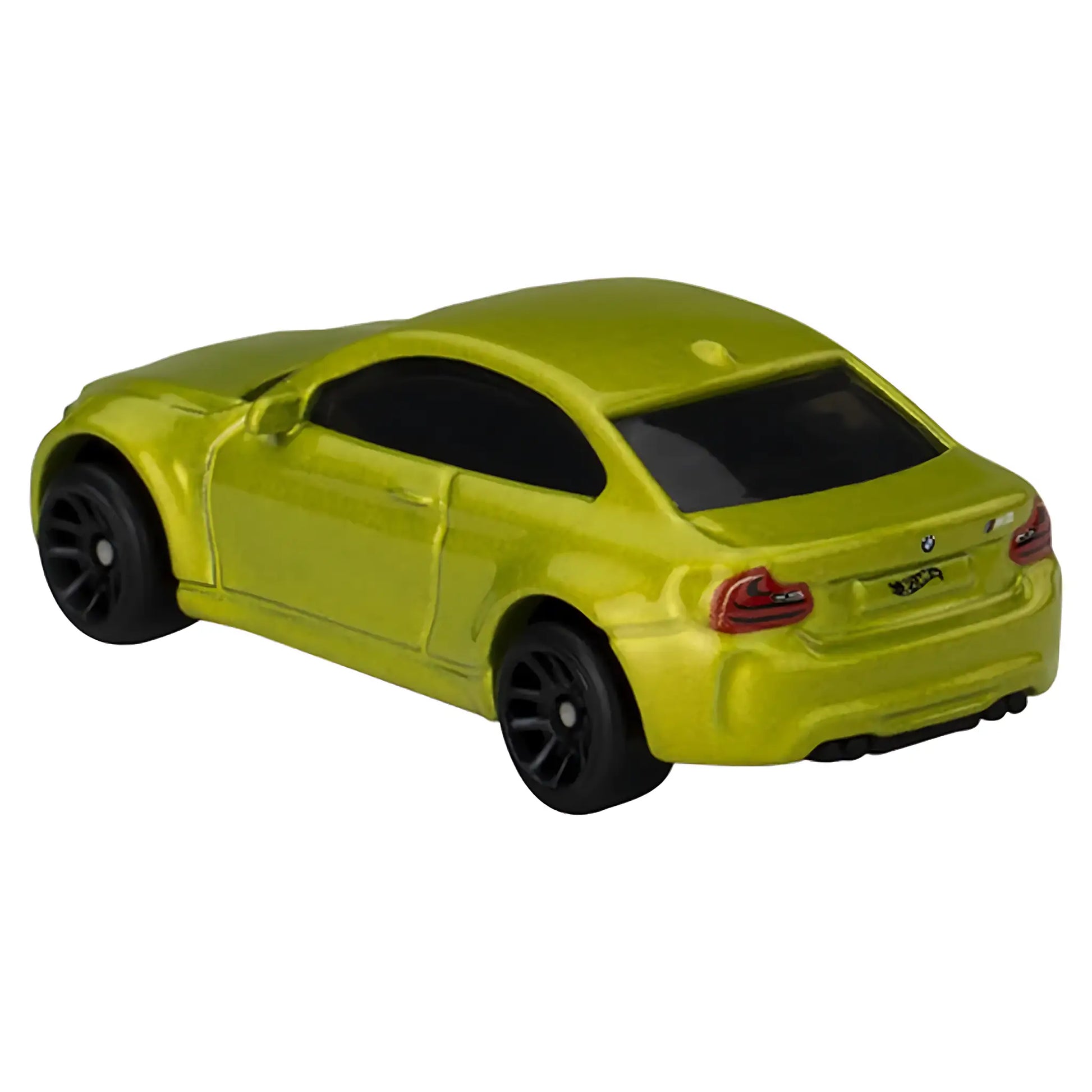 Hot Wheels 1:64 scale die-cast model of the 2016 BMW M2 from the Silver Series with yellow paint and M Performance livery.