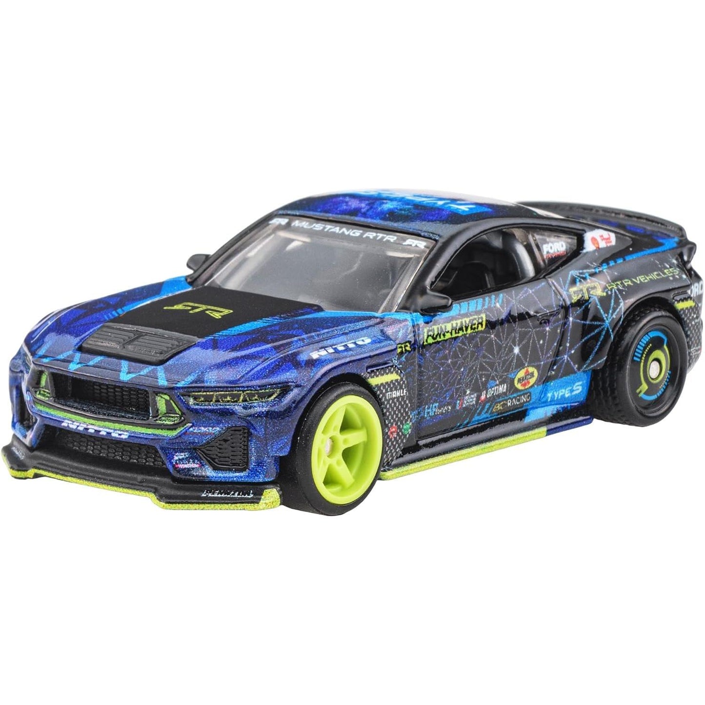Hot Wheels 1:64 Ford Mustang RTR Spec 5 Circuit Legends 2024 die‑cast model with real riders wheels and detailed RTR livery