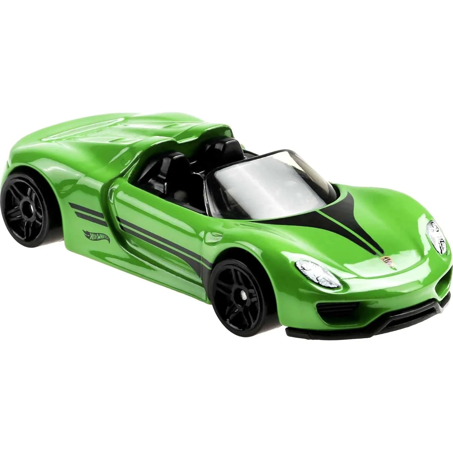 Hot Wheels Porsche 918 Spyder in green from 1/4 Mile Finals Silver Series with drag racing theme
