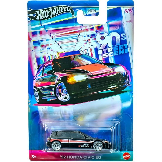 Hot Wheels '90s Street Scene '92 Honda Civic EG 1/64 die-cast model β JCB56