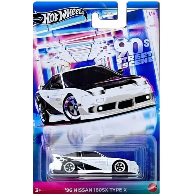 Hot Wheels '90s Street Scene '96 Nissan 180SX Type X 1/64 die-cast model β JCB57