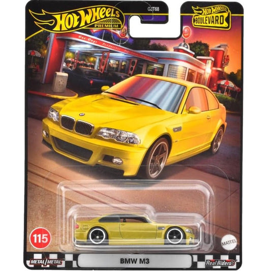 Hot Wheels BMW M3 die-cast model from the Premium Boulevard series in 1/64 scale β HRT80
