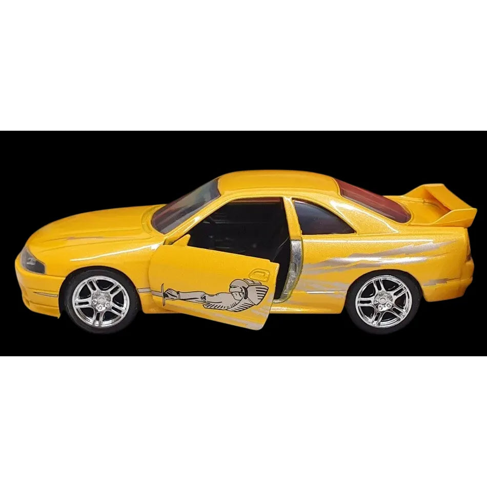 Jada 1:32 Fast & Furious Leon’s Yellow Nissan Skyline GT-R R33 BCNR33 die-cast model car.