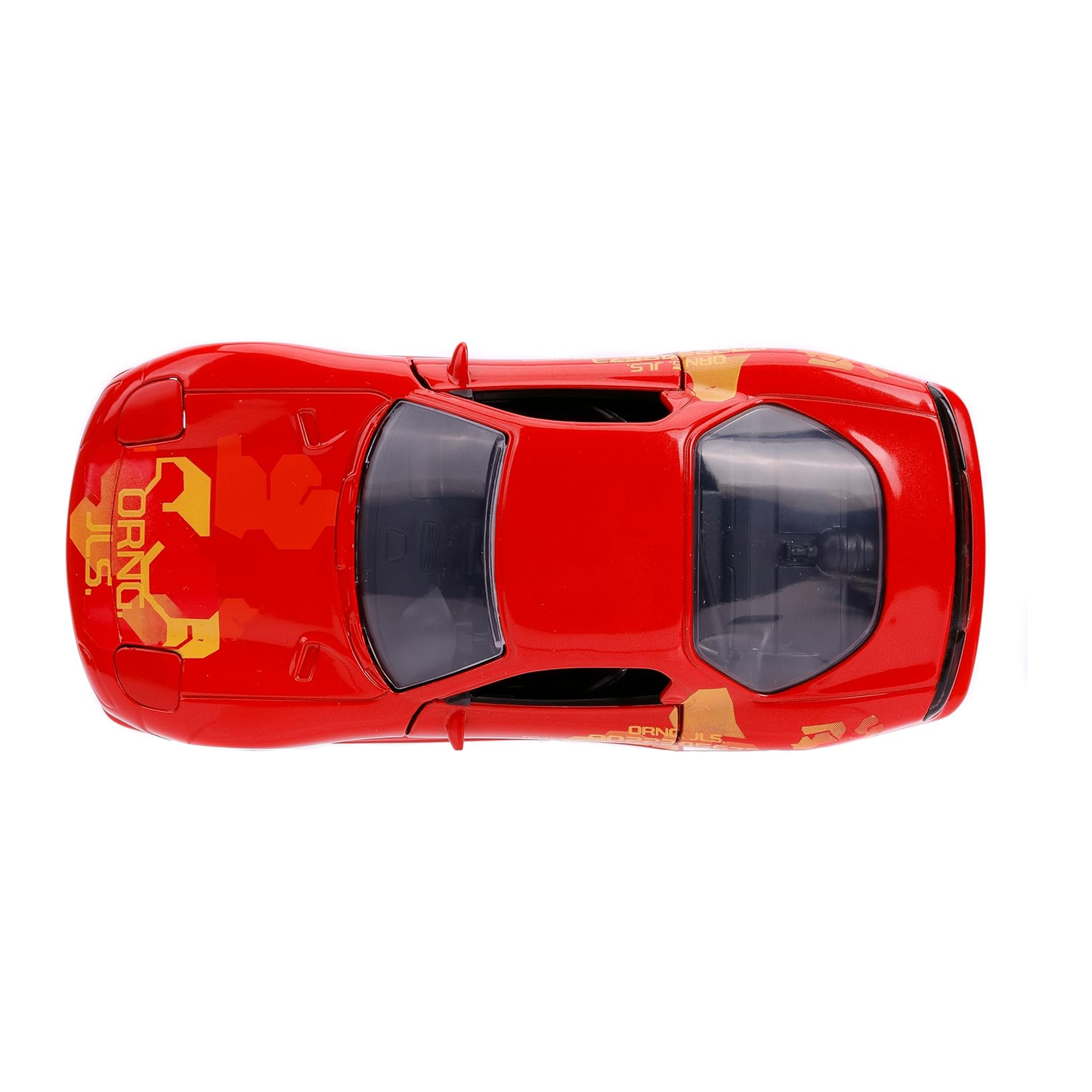 Jada Toys 1:32 scale die-cast model of Orange Julius’ orange 1993 Mazda RX-7 from 2 Fast 2 Furious with detailed livery.