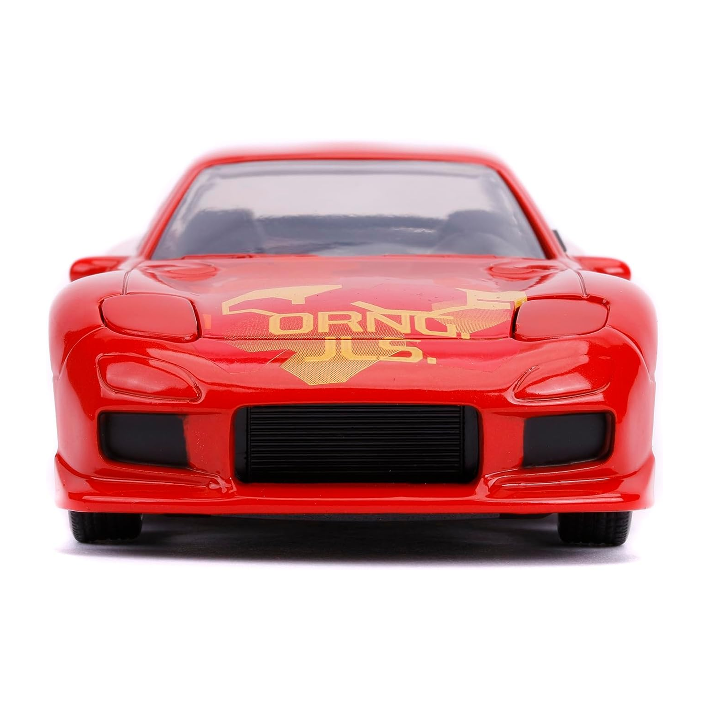 Jada Toys 1:32 scale die-cast model of Orange Julius’ orange 1993 Mazda RX-7 from 2 Fast 2 Furious with detailed livery.