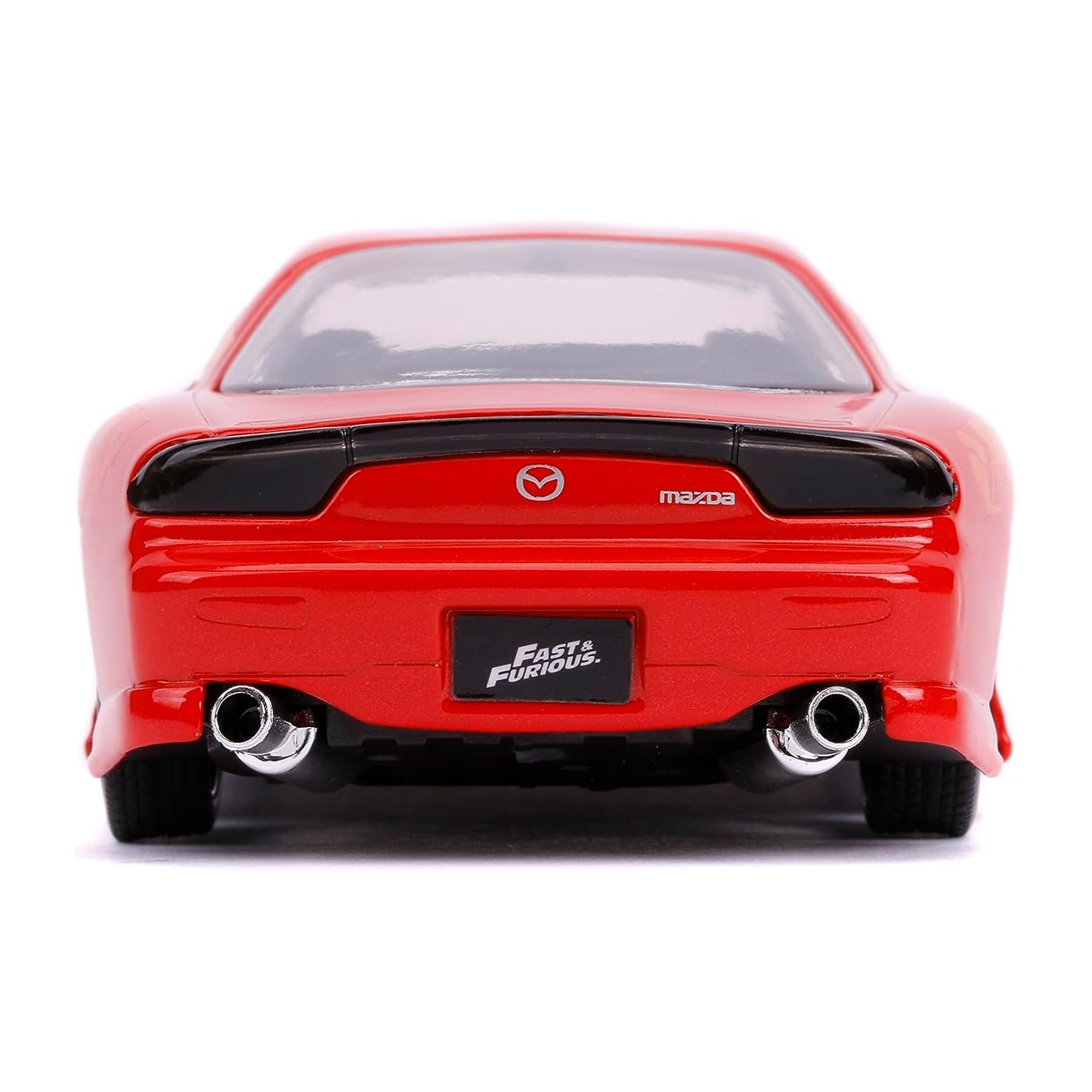 Jada Toys 1:32 scale die-cast model of Orange Julius’ orange 1993 Mazda RX-7 from 2 Fast 2 Furious with detailed livery.