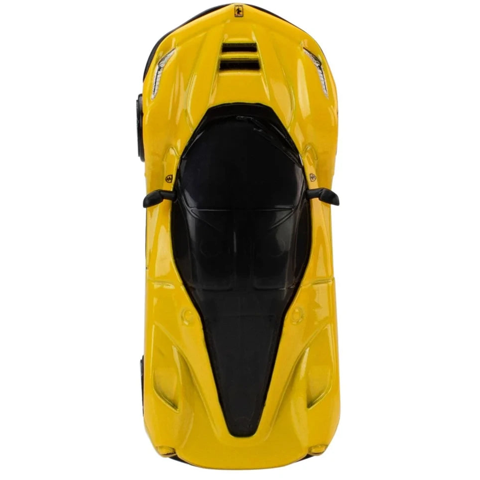 Hot Wheels 1:64 Ferrari LaFerrari yellow Silver Series Exotics 5/5 JKX80 die-cast model in original packaging