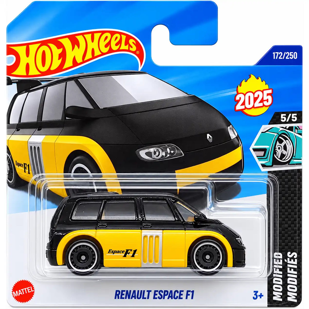Hot Wheels 1:64 Renault Espace F1 Black Yellow β Modified Models 5/5 172/250 JBB76