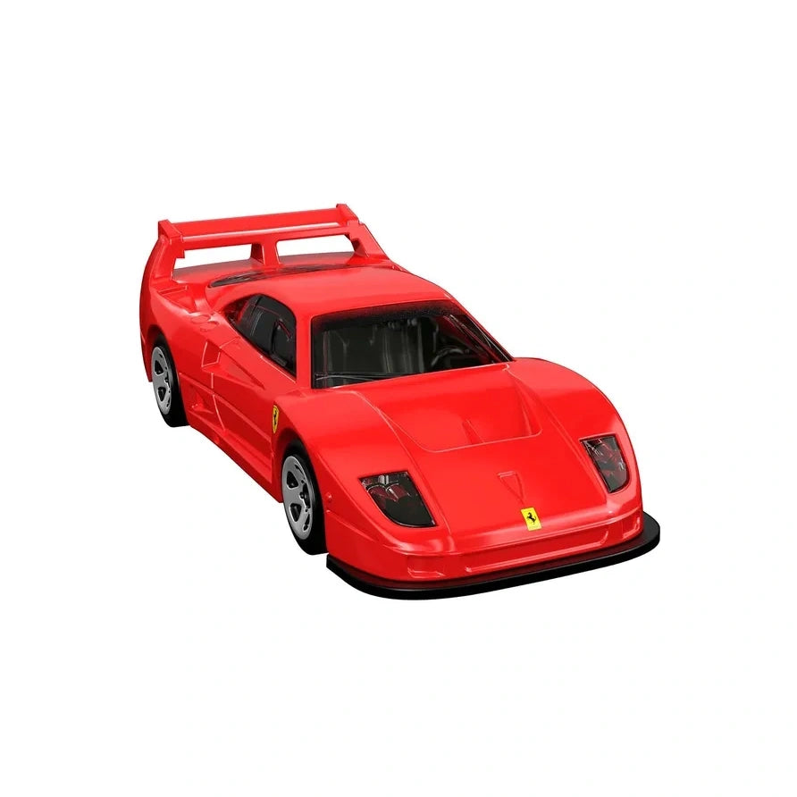 Hot Wheels 2025 Mainline Ferrari F40 Competizione die-cast car on long card packaging, red color, 187/250.