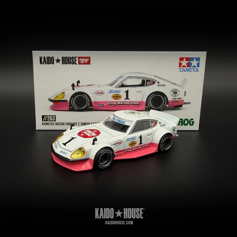 Kaido GT 1:64 Nissan Fairlady Z Tamiya x Kaido House The Frog V1 KHMG263 collector diecast model.