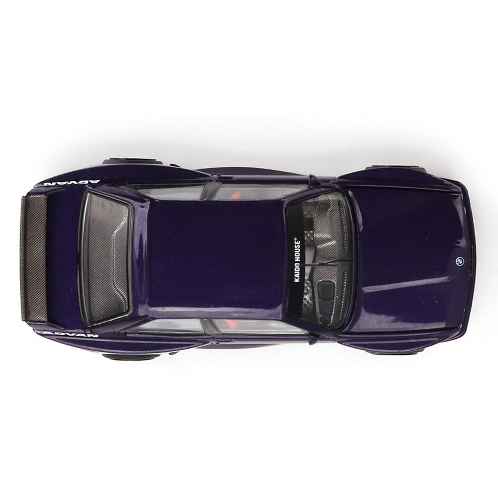 Kaido House x MiniGT 1:64 BMW M3 E30 die-cast model in Kaido GT V2 widebody livery.