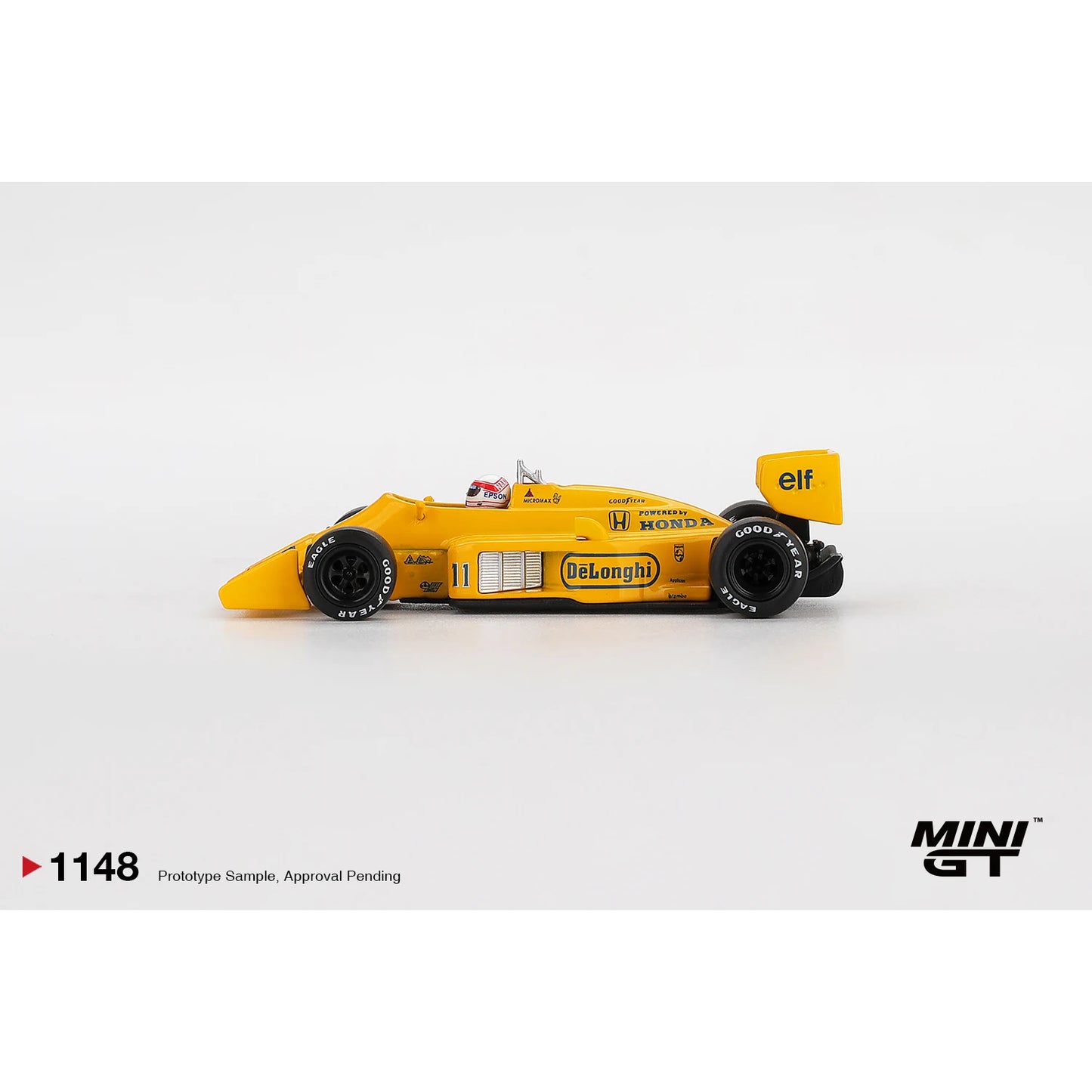 Mini GT 1:64 Lotus 99T #11 Satoru Nakajima 1987 Monaco Grand Prix MGT01148 die-cast collectible model.