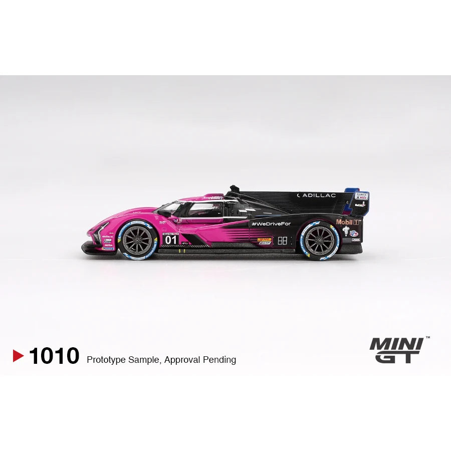 Mini GT 1:64 scale Cadillac V-Series.R #01 Cadillac Racing 2024 IMSA Petit Le Mans #1010 MGT01010 die-cast model.