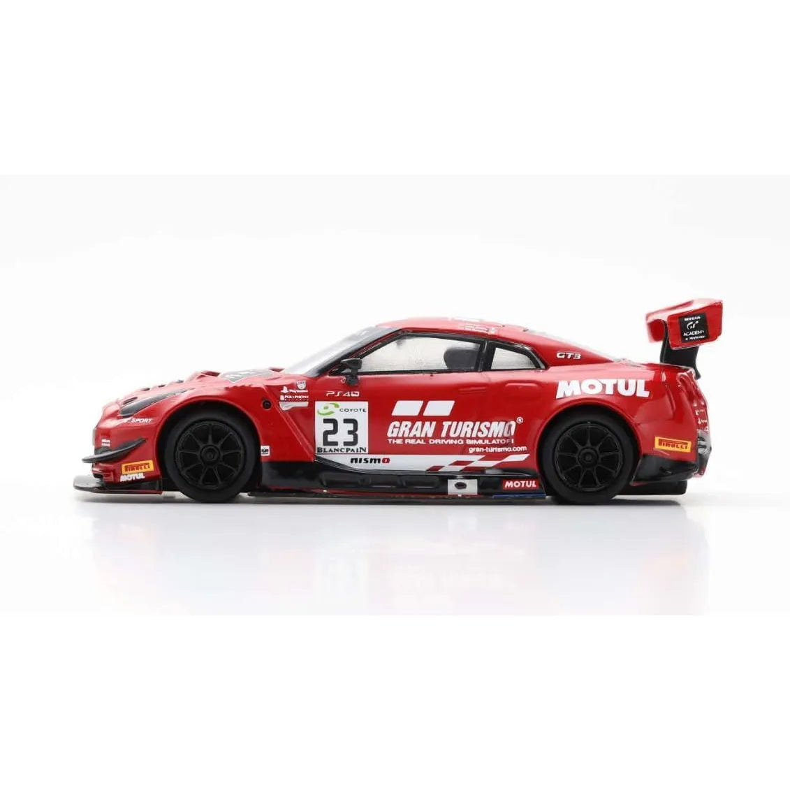 Sparky 1:64 Nissan GT‑R Nismo GT3 #23 GT Sport Motul Team RJN die‑cast model from 2018 Spa 24H – Parry, Buncombe, Ordoñez