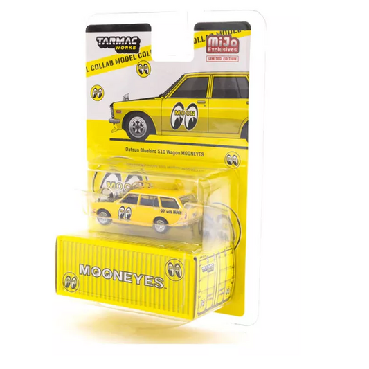 Tarmac Works Datsun Bluebird 510 Wagon with MOONEYES livery, part of the MIJO Special Edition Global64 series