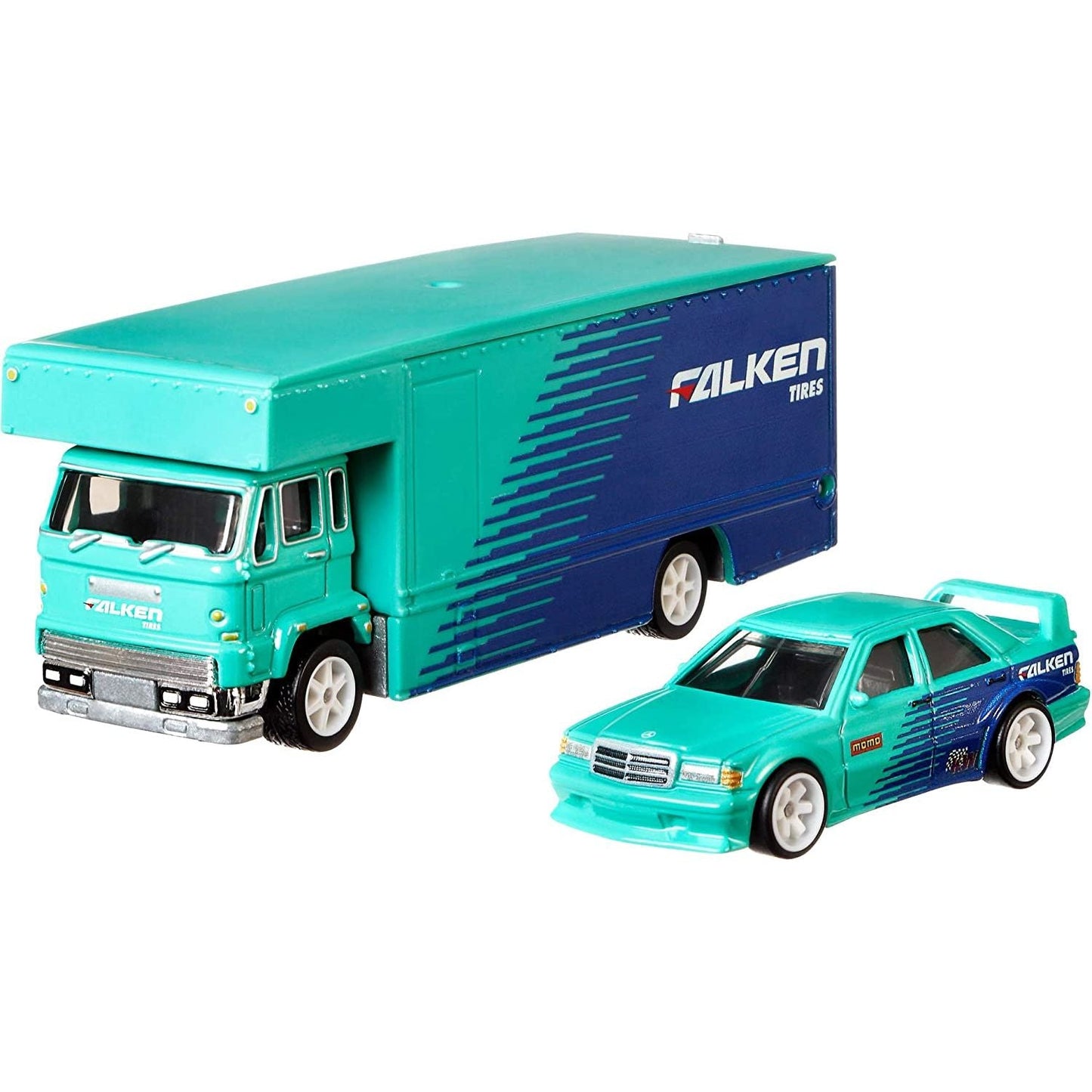 HotWheels Team Transport | Mercedes-Benz 190E & Fleet Flyer Falken #10 | FLF56