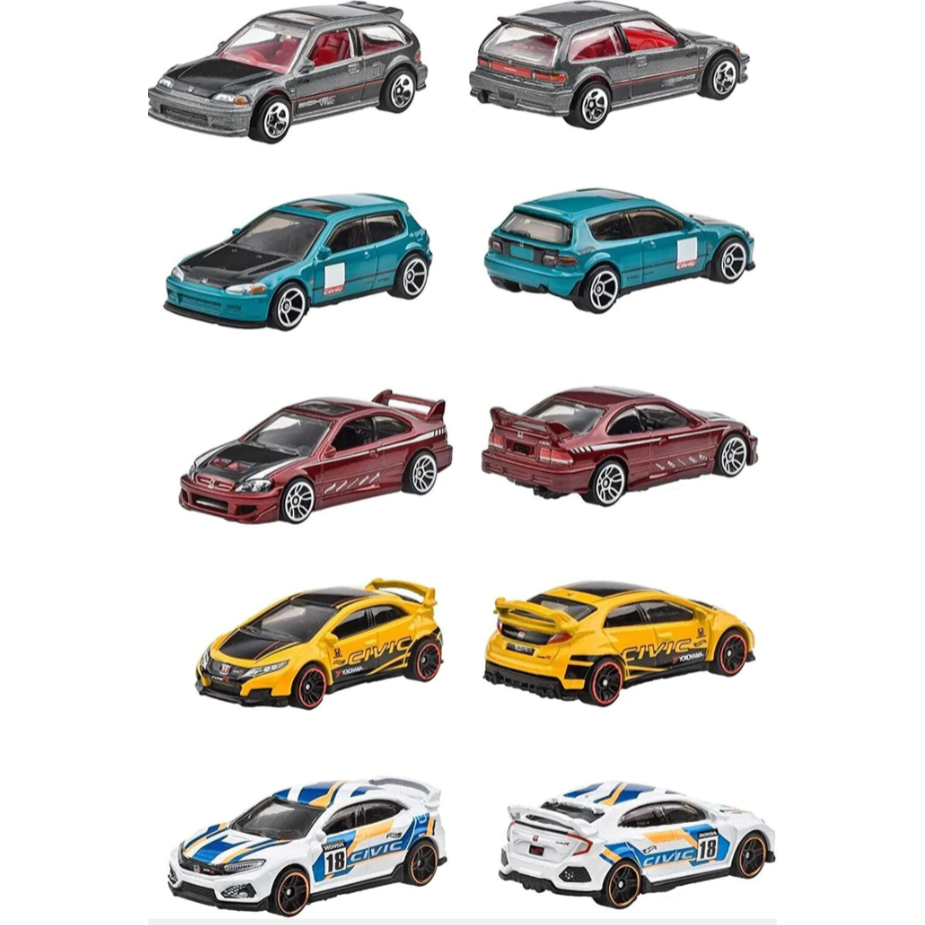 Hot Wheels Honda Civic Anniversary Set of 5 – Iconic JDM Legends GDG44 HFW38 979V