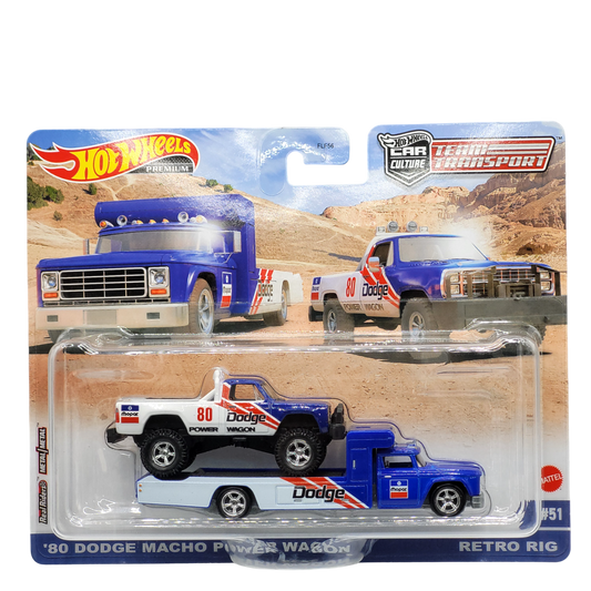 HotWheels Team Transport | '80 Dodge Macho Power Wagon #51 | FLF56