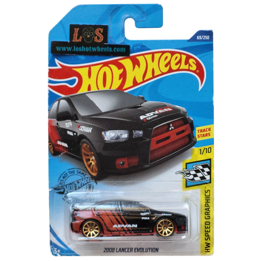 [AUCTION - Free Shipping!] Hot Wheels 1:64 2008 Lancer Evolution – HW Speed Graphics 69/250