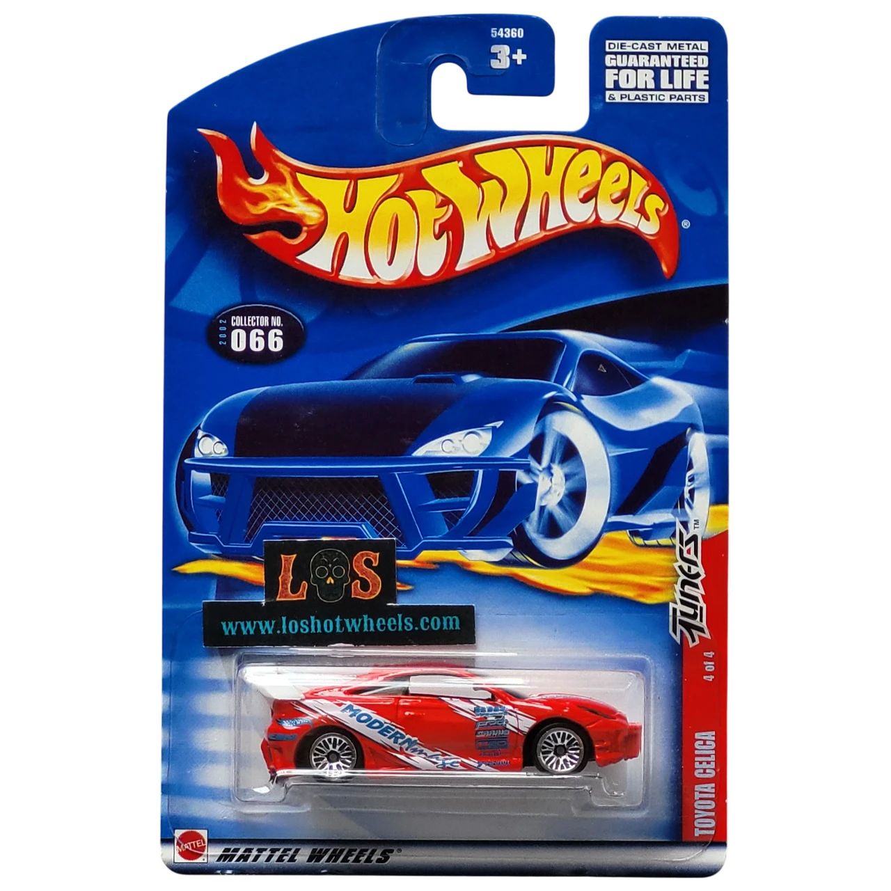 [AUCTION - Free Shipping!] Hot Wheels 1:64 Toyota Celica – 2002 Tuners Series #066 Red Modern Image Graphics