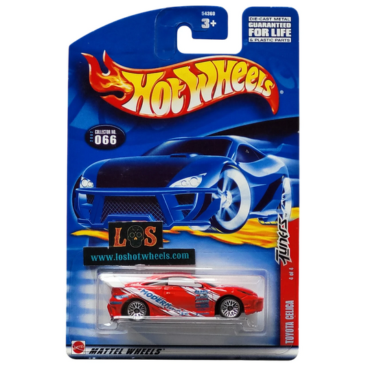 [AUCTION - Free Shipping!] Hot Wheels 1:64 Toyota Celica – 2002 Tuners Series #066 Red Modern Image Graphics