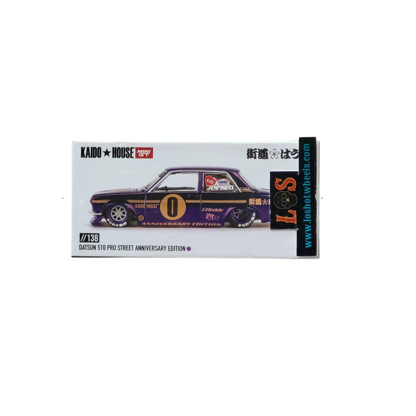 [AUCTION - Free Shipping!] Kaido House x Mini GT 1:64 Datsun 510 Pro Street – Purple Anniversary Edition //138