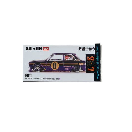 [AUCTION - Free Shipping!] Kaido House x Mini GT 1:64 Datsun 510 Pro Street – Purple Anniversary Edition //138