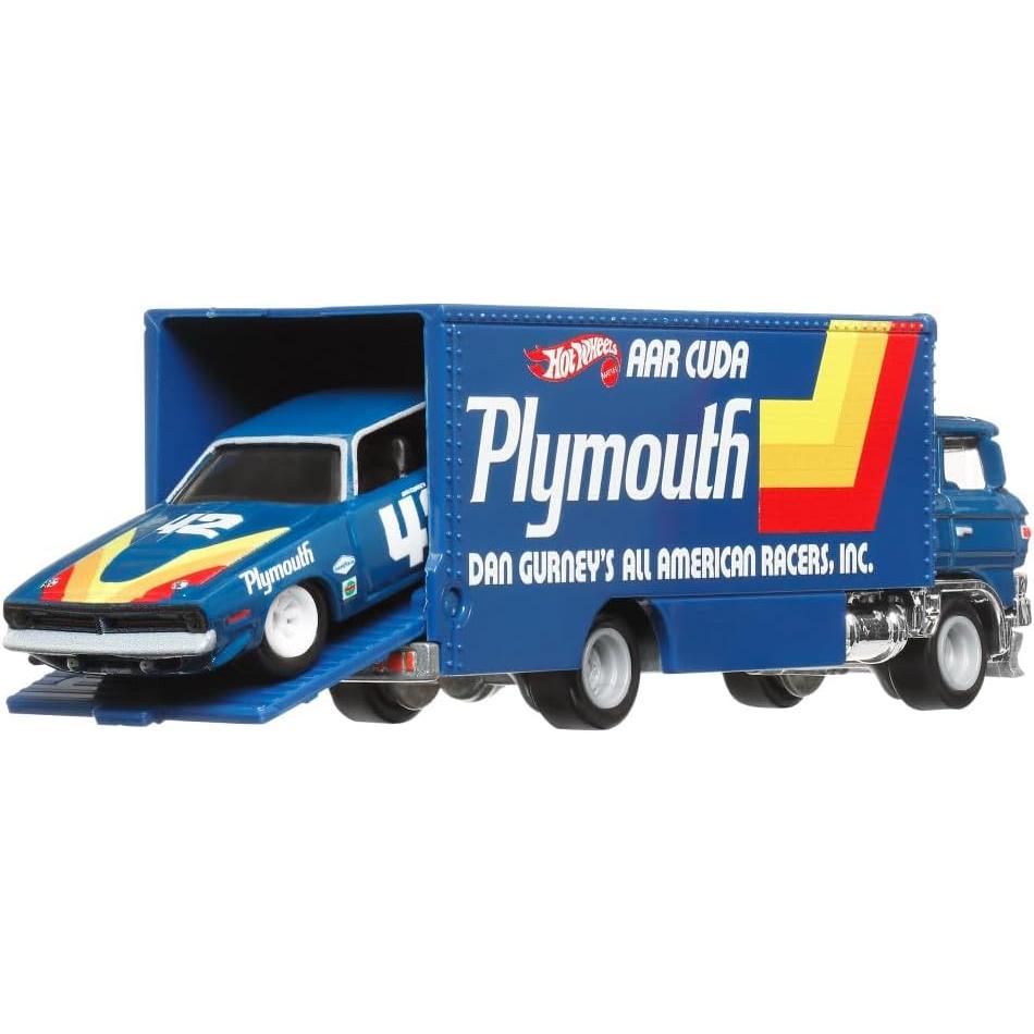 Hot Wheels '70 Plymouth AAR Cuda & Sakura Sprinter – Team Transport #63 HRV38 FLF56