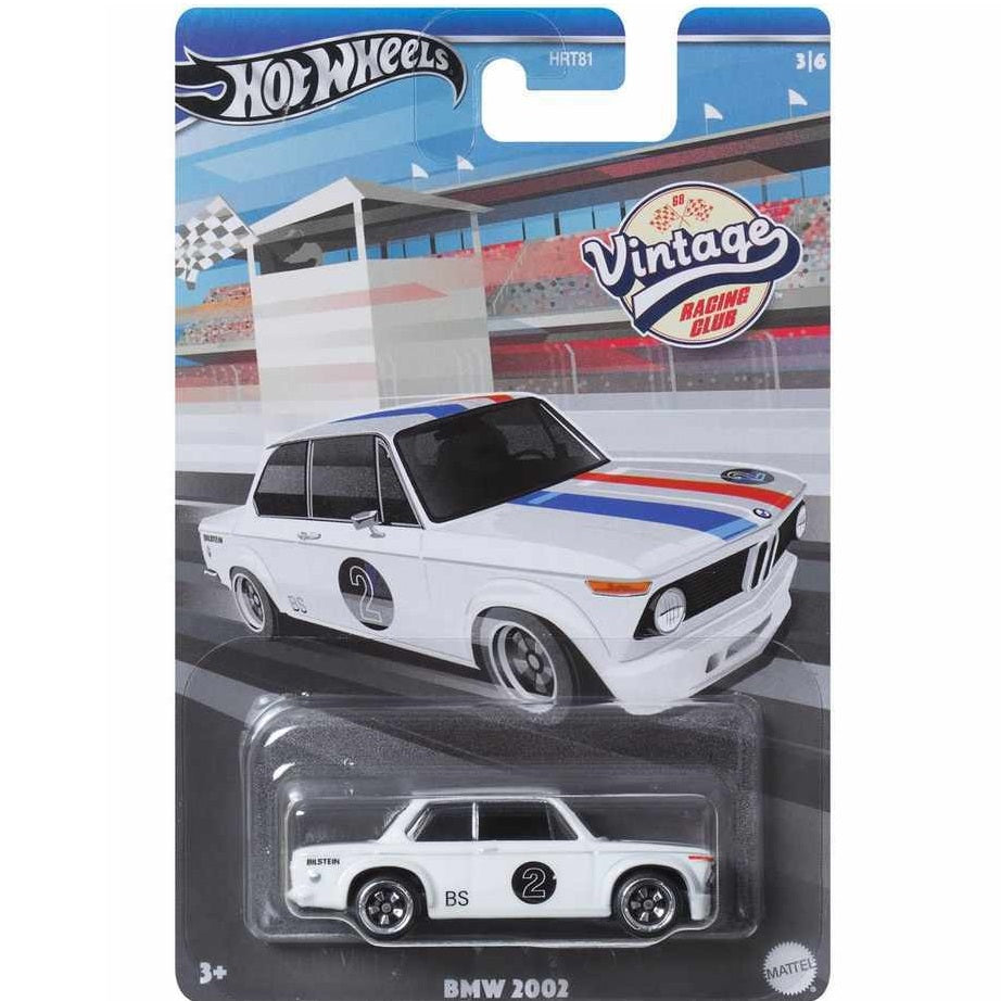 Hot Wheels BMW 2002 Vintage Racing Club die-cast model in mint condition
