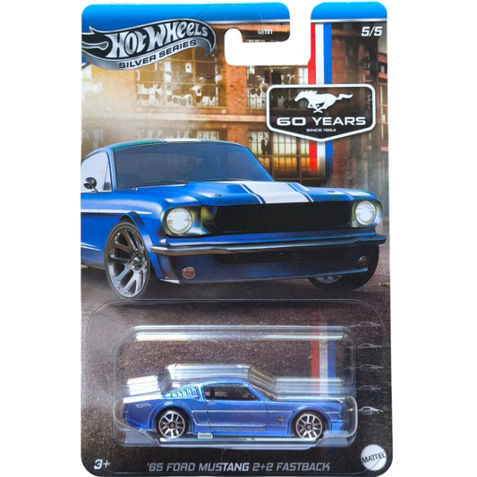 [**ENDED**AUCTION] Hot Wheels 1:64 '65 Ford Mustang 2+2 Fastback – Silver Series 60 Years GRT01 Chase Metal Base